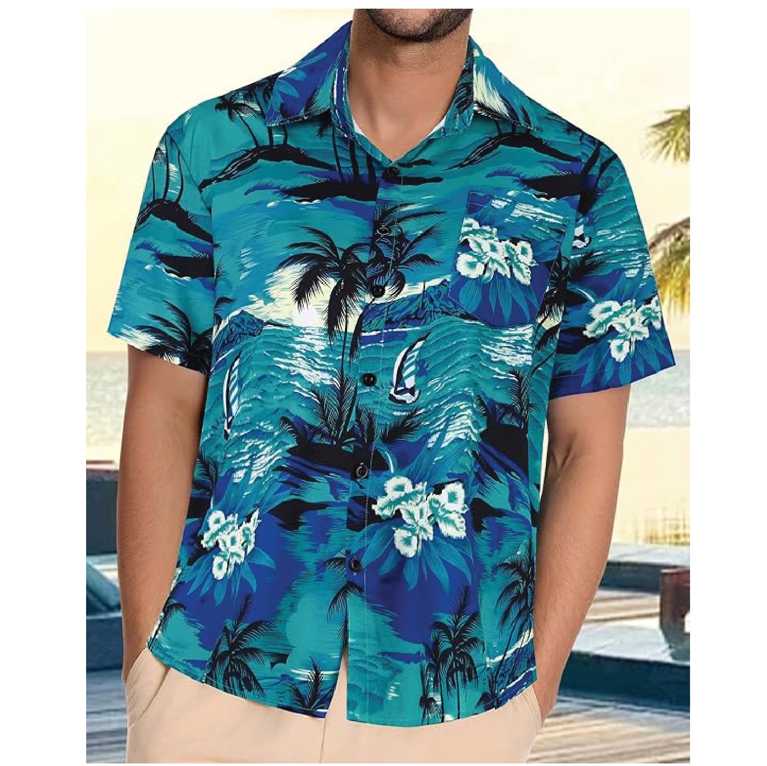 Unisex Stock design Hawaiian Polo